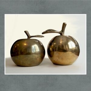 Pair of vintage Brass Bell Apples